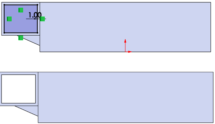 Fig. 8. Ribs extruded.